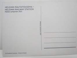 Helsinki, rautatieasema / railway station - Matias Lampinen -postikortti / postcard