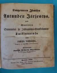 Langenneen ihmisen Autuuden järjestys. (Kristinusko, keräilykirjat, 1800-luku)
