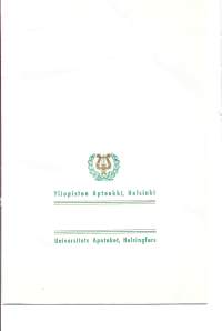 Yliopiston Apteekki   Helsinki - apteekkipussi