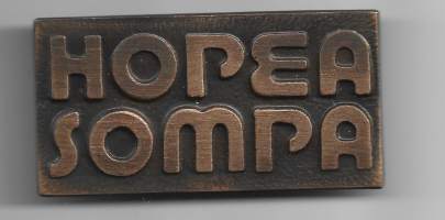 Hopeasompa plaketti  - mitali 35x70 mm