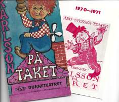 Karlson på taket Dukketeatret ja Åbo Svenska teater  1970 - 1971 käsiohjelma
