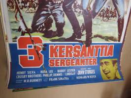 3 Kersanttia / sergeanter -elokuvajuliste / movie poster