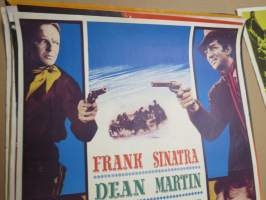 4 Teksasista / 4 för Texas, pääosissa Frank Sinatra, Dean Martin, Anita Ekberg, Ursula Andress -elokuvajuliste / movie poster