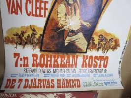 7:n rohkean kosto / De 7 djärvas hämnd, pääosissa Lee van Cleef, Stefanie Powers, Michael Callan -elokuvajuliste / movie poster