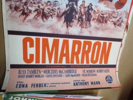 Cimarron, pääosissa Glenn Ford, Maria Schell, Arthur O´Connell, Anne Baxter -elokuvajuliste / movie poster