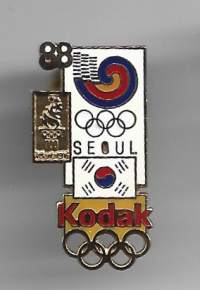 Seoul   Olympia 1988  pinssi rintamerkki Kodak