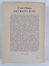 Eikä mikään muutu