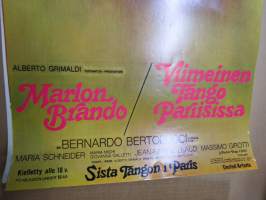 Viimeinen Tango Pariisissa, pääosissa Marlon Brando, Maria Schneider -elokuvajuliste / movie poster