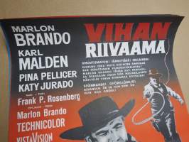 Vihan riivaama / Revansch, pääosissa Marlon Brando, Karl Malden, Katy Jurado -elokuvajuliste / movie poster
