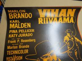 Vihan riivaama / Revansch, pääosissa Marlon Brando, Karl Malden, Katy Jurado -elokuvajuliste / movie poster