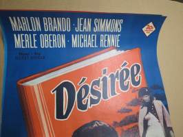 Désirée, pääosissa Marlon Brando, Jean Simmons -elokuvajuliste / movie poster