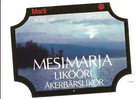 Mesimarja Likööri Alko nr 199  - liköörietiketti viinaetiketti