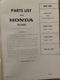 Honda SL125K1 1973 -käyttöohjekirja