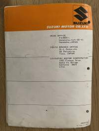 Suzuki TM125K, TM125L 1974 -käyttöohjekirja
