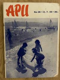 Apu 1953 nr 28 - Sis. Ministerit makasivat täysi-istunnossa, Mies, vaimo ja kotiapteekki, ym.