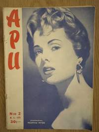 Apu 1955 nr 2 - Sis. Juha: Päivä ristikon takana, Hyvää uuttavuotta, tarkastaja Taurio!, ym.