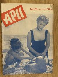 Apu 1955 nr 31 - Sis. Erään naisen tarina, Todella velho Kepponen, Uppoamaton lentotukialus, ym.