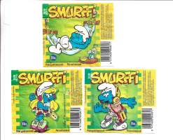 Smurffi  -  juomaetiketti 3 eril