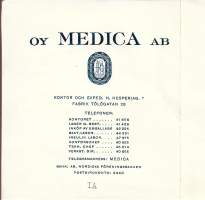 Medica Oy Helsinki 1941   -  firmalomake blanko