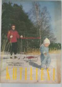 Kotiliesi 1958 nr 5 Matilda Wrede, uusi matto lattialle, Henrik Tikkasen lomamökki, talviset tartuntataudit ja vanhukset, kevättä vaatekaappiin,