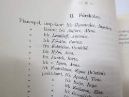 Helsingfors Musikinstitut årsberättelse 1912-1913, elevlistor mm Jorma &amp; Kirsti Gallen-Kallela etc.