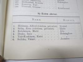 Helsingfors Musikinstitut årsberättelse 1912-1913, elevlistor mm Jorma &amp; Kirsti Gallen-Kallela etc.