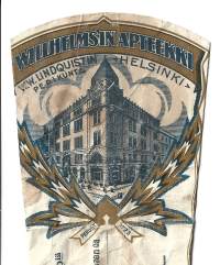 Wilhelmsin Apteekki W W Lindqvistin perikunta Helsinki - resepti signatuuri 1956
