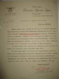 Tekniska Byrån Seppo, Helsinki 19.5 1923 asiakirja