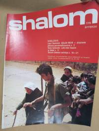 Shalom 1976 nr 7, Golda Meir, Turun juutalainen srk esittely, Libanonin sota, Kirja vai miekka?, Väinö Hyvönen, ym.