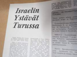 Shalom 1976 nr 7, Golda Meir, Turun juutalainen srk esittely, Libanonin sota, Kirja vai miekka?, Väinö Hyvönen, ym.