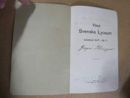 Vasa Svenska Lyceum - eleven Yngve Blomqvist, läsåret 1920-1921 betygbok
