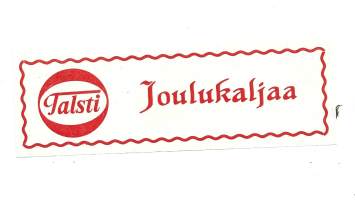 Joulukaljaa -  olutetiketti
