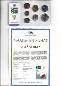 Etelä-Afrikka   rahasarja  5 Cent  - 5 Rand 2005-2009 ulkomainen kolikko