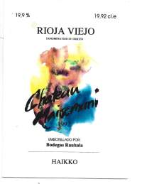 Rioja Vievo Haikko  viinaetiketti tarra