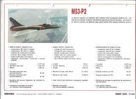 Snecma M53-P2 -  lentokone esite, tekniset tiedot  2 sivua  1991