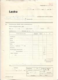 Varsinais-Suomen Suojeluskuntapiirin Esikunta Turku 1941 lasku Puolustusvoimain käyttöön otetun moottoriajoneuvon käytöstä    firmalomake