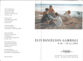 Näyttelykutsu- Elin Danielson-Gambogi   / Turun Taidemuseo 1995  - taittokortti kulkenut