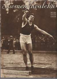 Suomen Kuvalehti 1929 nr 33 / SM kisat, kalanmaksaöljy Petsamon voita, metsän jättiläisiä. kotimaan ja ulkomaan uutisia
