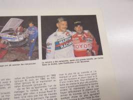 Revue du moteur Tchecoslovaque 1990 nr 11 -tsekkiläinen autoilun, moottoripyöräilyn ja moottoriurheilun lehti, mm. artikkelissa Carlos Sainz &amp; Juha Kankkunen