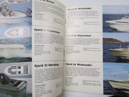 Fjord 1974 veneet tour 18, 20 Näkki, 21 Näkki Cabin ja HT, 23 Näkki, 21 Daycruiser, 21 Hardtop, 21 Weekender, 24 Daycruiser, 24 Weekender... -myyntiesite