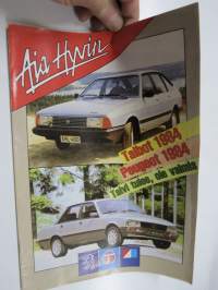 Aja Hyvin 1983 nr 2 -Peugeot autoilun erikoislehti - Asiakaslehti - customer magazine