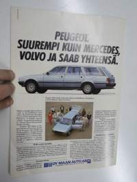 Aja Hyvin 1983 nr 2 -Peugeot autoilun erikoislehti - Asiakaslehti - customer magazine