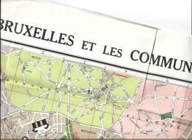 Bruxelles et les communes sububbaines  -  kartta  112x82 cm