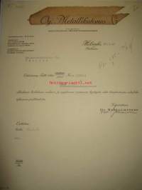 Oy metallikutomo, Helsinki 23.3 1946 asiakirja