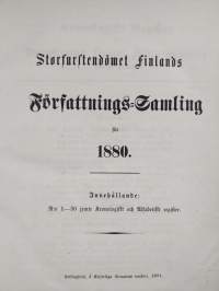 Storfurstendömet Finlands Författnings-Samling för 1880