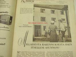 Kotiliesi 1950 nr 16  Elokuu 1950 - Vihti -Kallela kanala artikkeli kuvineen, Verraton sauna v 1950, Etikkasäilykkeitä, Ami-Cola -mainos, Uusi asuntotuotanto...
