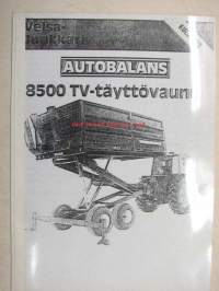 Velsa-Junkkari 8500 TV Autobalans -käyttöohje ja varaosaluettelo