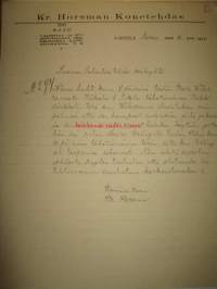 Kr. Horsman konetehdas, Salo 30.11 1922 asiakirja