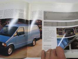Ford Econoline and Aerostar vans 1989 -myyntiesite / sales brochure