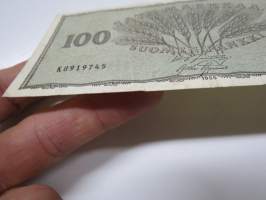 100 mk 1955 K8919745 -seteli